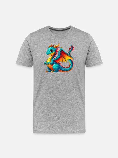 Dragon - T-shirt bio Premium Homme - gris chiné