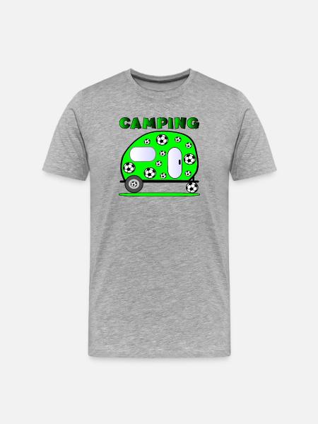 CAMPING WITH KIDS - SOCCER - Men's Premium Organic T-Shirt - heather grey
