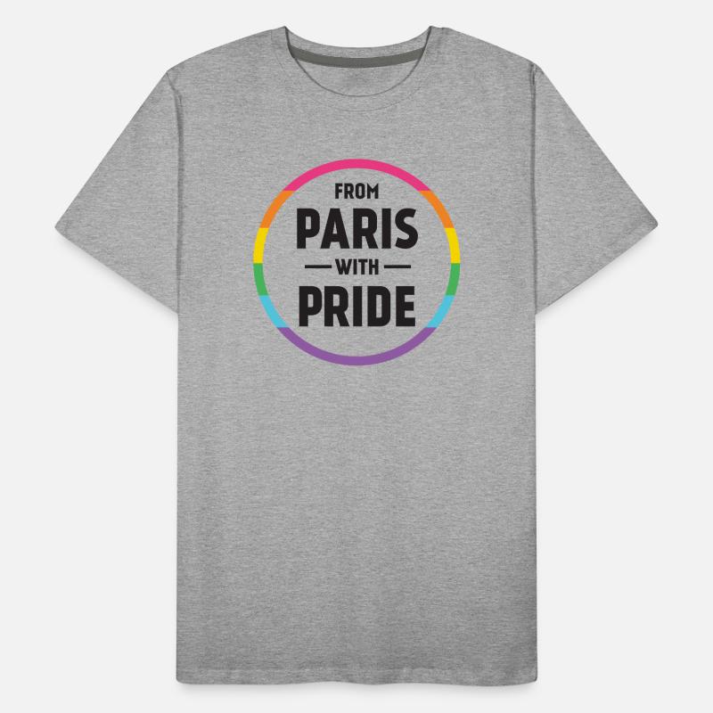 Mois de la Fierté LGBTQ - De Paris avec Pride T-shirt bio Premium Homme