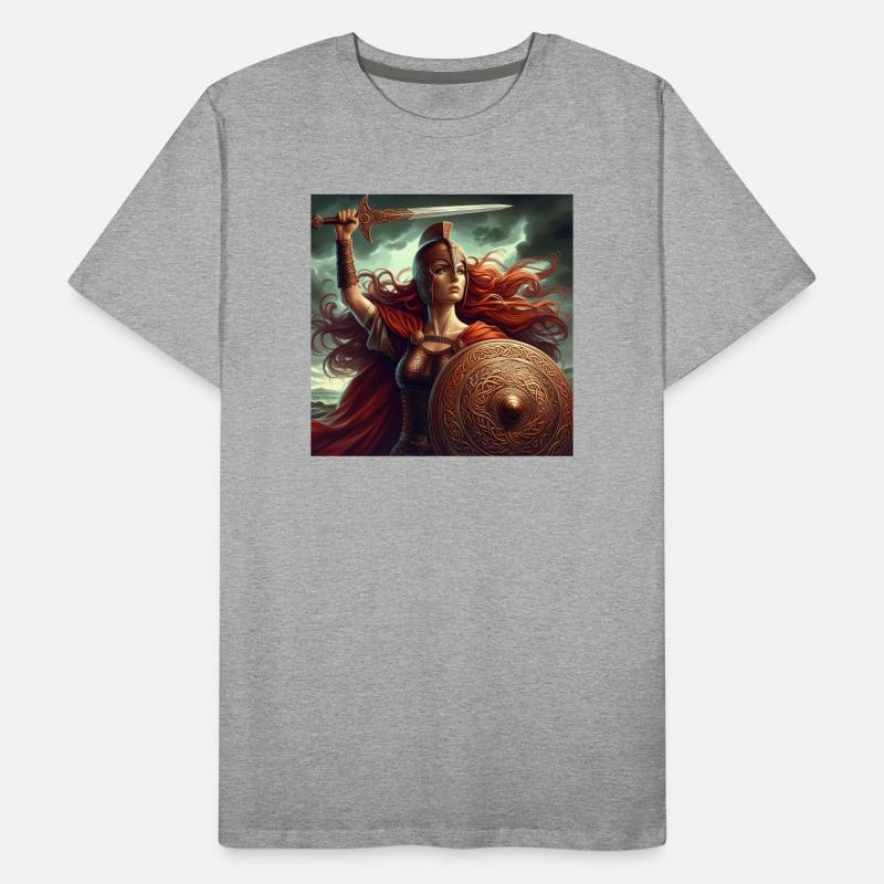Keltischer Krieger Männer Premium Bio T-Shirt