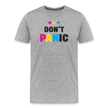 LGBT Pride Month - Keine Panik - Männer Premium Bio T-Shirt - Grau meliert - Vorne - Damien (186cm)
