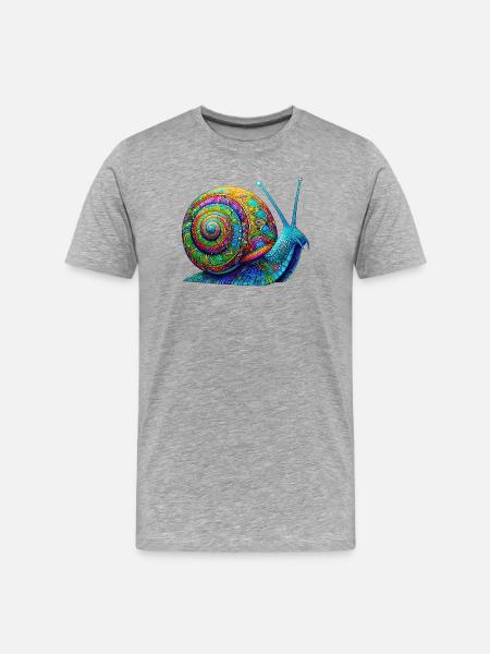 Escargot - T-shirt bio Premium Homme - gris chiné