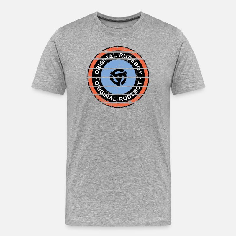 Original Rudeboy - Männer Premium Bio T-Shirt - Grau meliert