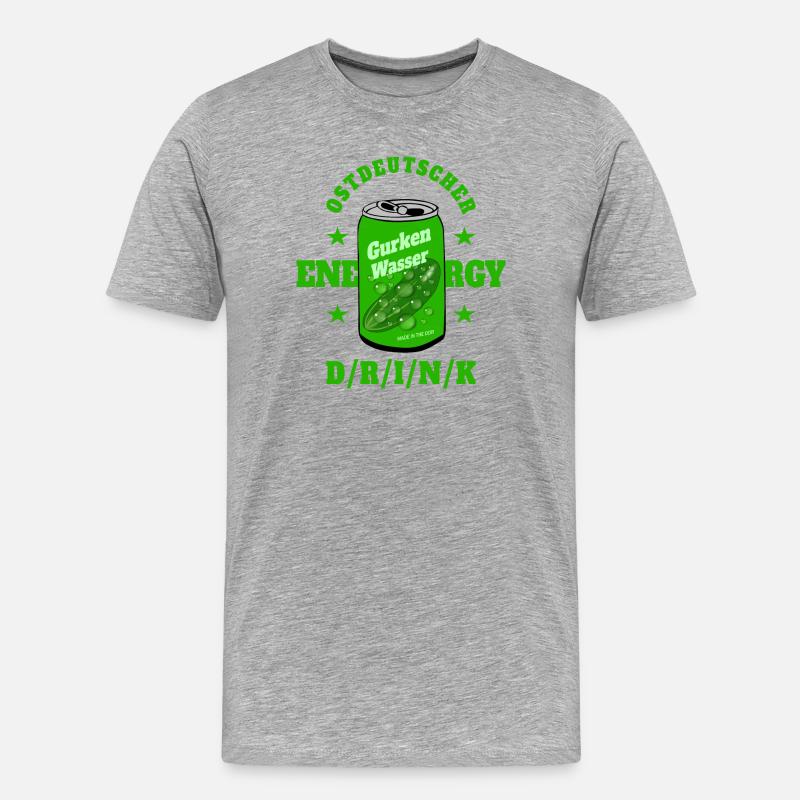 Ostdeutscher Energydrink - Männer Premium Bio T-Shirt - Grau meliert