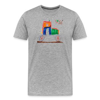 SUV Vision 1964 - Männer Premium Bio T-Shirt - Grau meliert - Vorne - Damien (186cm)