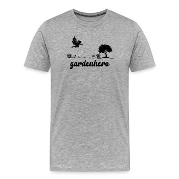 Héros du jardin - Héroïne du jardin - T-shirt bio Premium Homme - gris chiné - Devant - Damien (186cm)