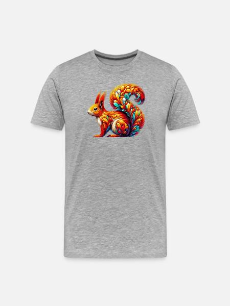 Squirrel - Men's Premium Organic T-Shirt - heather grey