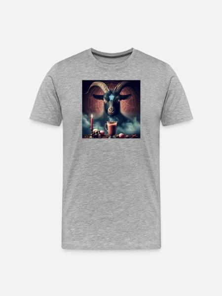 Invoquer Satan - T-shirt bio Premium Homme - gris chiné
