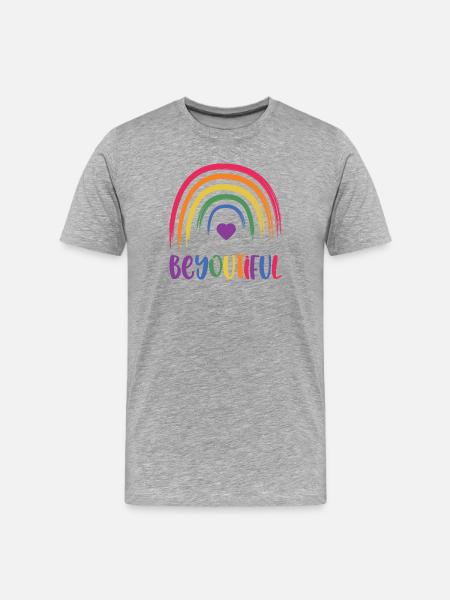 LGBT Pride Month - Be You Tiful - Men's Premium Organic T-Shirt - heather grey