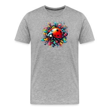 Coccinelle - T-shirt bio Premium Homme - gris chiné - Devant - Damien (186cm)