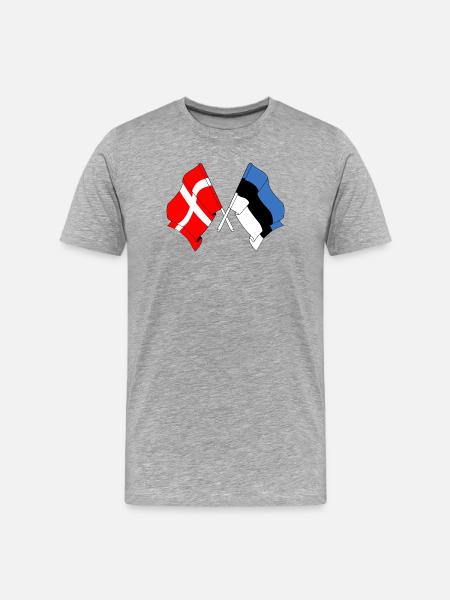 Flag Denmark flag Estonia - Men's Premium Organic T-Shirt - heather grey