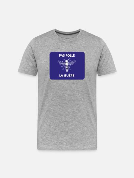 Not crazy wasp - Men's Premium Organic T-Shirt - heather grey