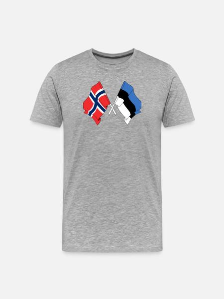 Flag Norway, flag Estonia - Men's Premium Organic T-Shirt - heather grey