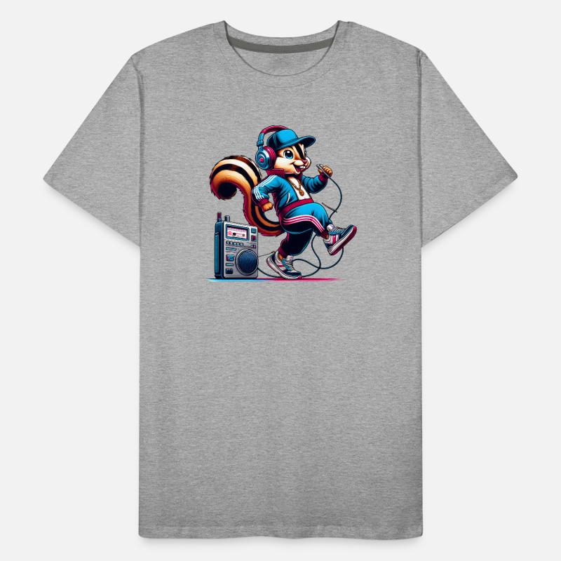 Tamia joyeux avec écouteurs T-shirt bio Premium Homme