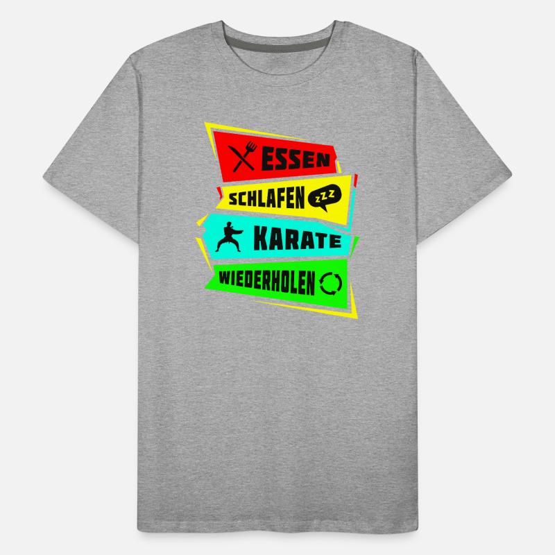 Manger dormir répéter le karaté T-shirt bio Premium Homme