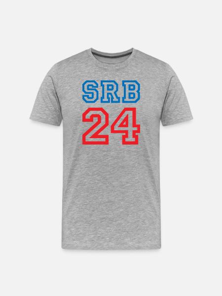 Serbie Serbien - T-shirt bio Premium Homme - gris chiné