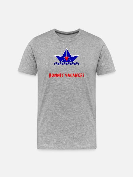 HAPPY HOLIDAYS - Men's Premium Organic T-Shirt - heather grey