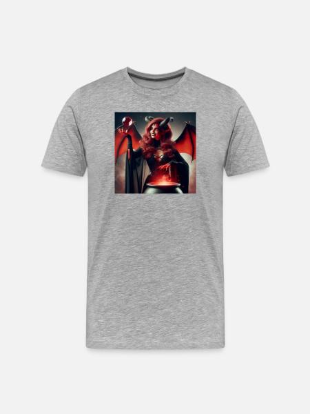She-Devil - Men's Premium Organic T-Shirt - heather grey