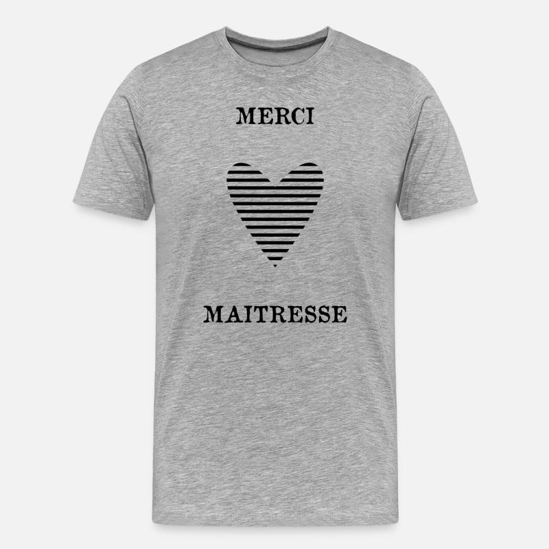 DANKE HERRIN - Männer Premium Bio T-Shirt - Grau meliert