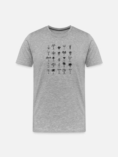 Plants and Trees - Men's Premium Organic T-Shirt - heather grey