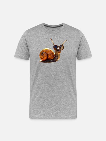 Snail Vineyard Snail Shell Snails - Men's Premium Organic T-Shirt - heather grey