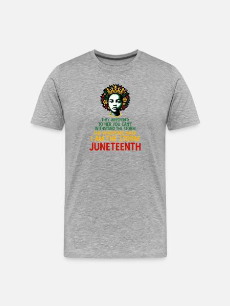 They whispered to her. Juneteenth - Men's Premium Organic T-Shirt - heather grey