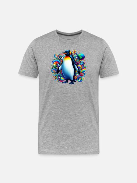 Pingouin - T-shirt bio Premium Homme - gris chiné