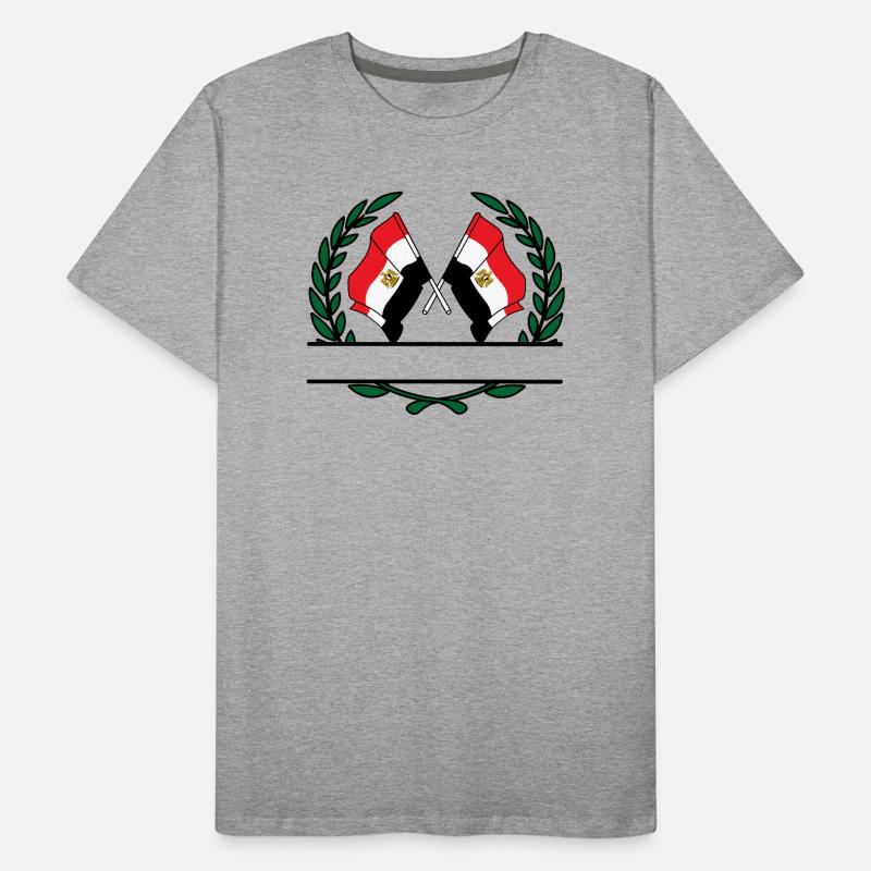 Flags Egypt laurel wreath banner Men's Premium Organic T-Shirt