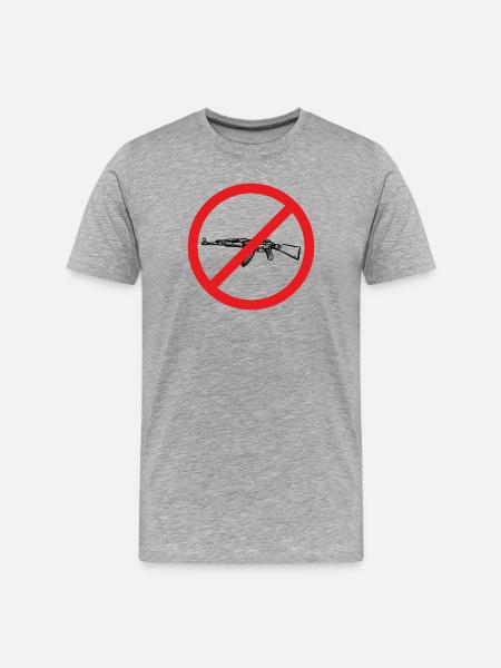 Stop War / Armes interdites - T-shirt bio Premium Homme - gris chiné