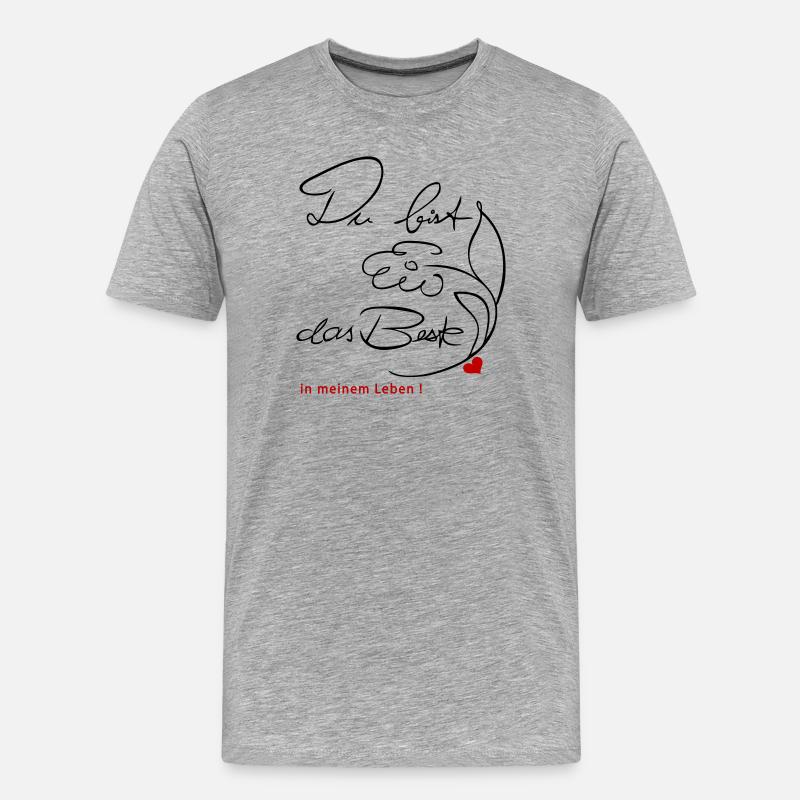 Du bist das Beste - Männer Premium Bio T-Shirt - Grau meliert