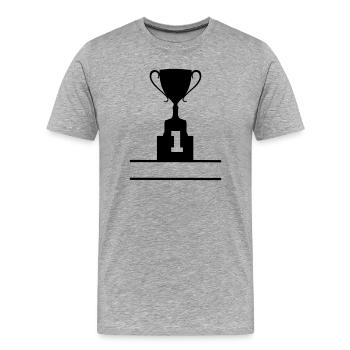 Coupe numéro 1 - T-shirt bio Premium Homme - gris chiné - Devant - Damien (186cm)