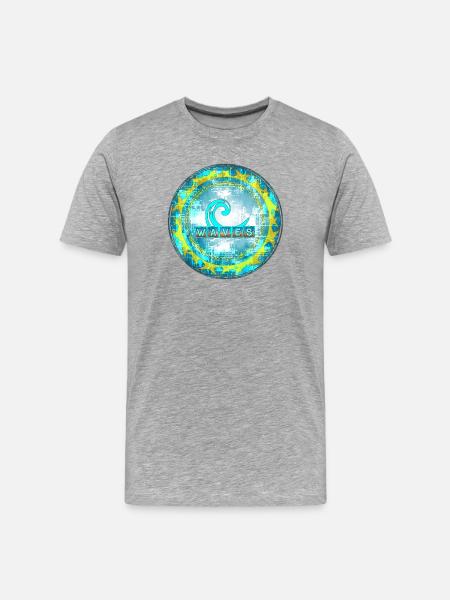 Abstract Waves Pattern - Men's Premium Organic T-Shirt - heather grey