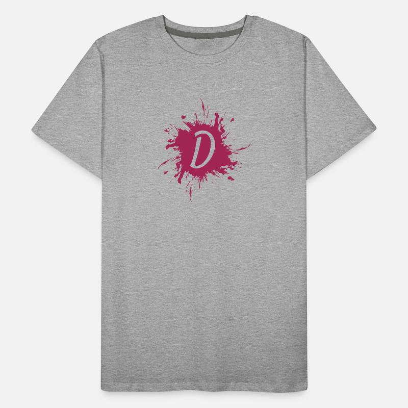 Lettre D - lettre initiale D T-shirt bio Premium Homme