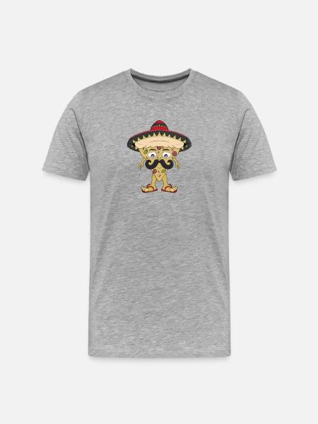 Mexican pizza - Men's Premium Organic T-Shirt - heather grey