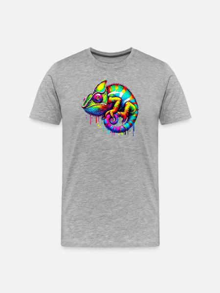 Chameleon - Men's Premium Organic T-Shirt - heather grey