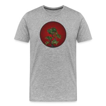 Bonsai - Männer Premium Bio T-Shirt - Grau meliert - Vorne - Damien (186cm)