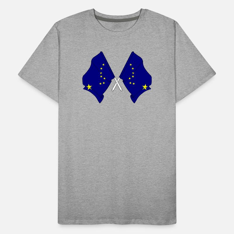 Zwei Flaggen Alaska Männer Premium Bio T-Shirt
