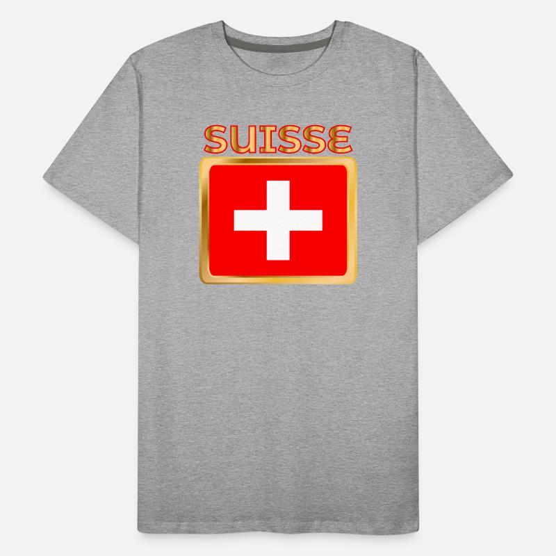DRAPEAU SUISSE T-shirt bio Premium Homme