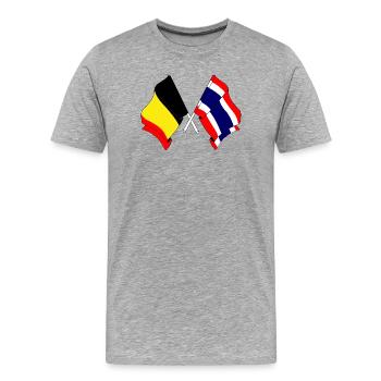 Flag Belgium Thailand - Men's Premium Organic T-Shirt - heather grey - Front - Damien (186cm)