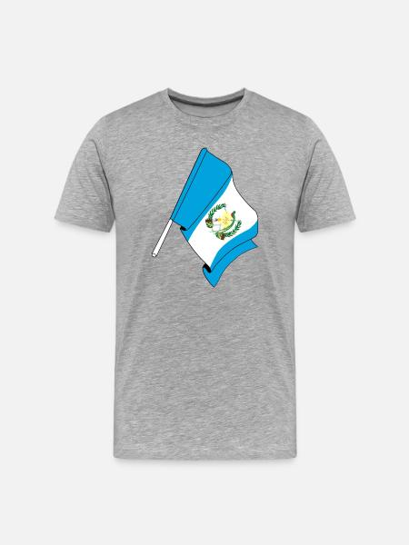 Flag Guatemala - Men's Premium Organic T-Shirt - heather grey