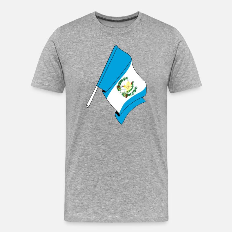 Flagge Guatemala - Männer Premium Bio T-Shirt - Grau meliert