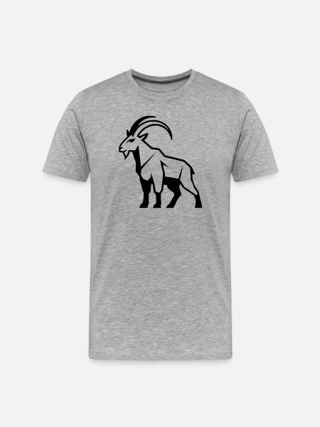 Mountain goat geometric - Men's Premium Organic T-Shirt - heather grey