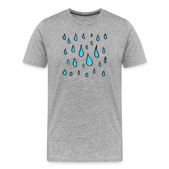 water drop - Men's Premium Organic T-Shirt - heather grey - Front - Damien (186cm)