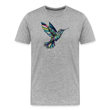 Colibri - T-shirt bio Premium Homme - gris chiné - Devant - Damien (186cm)