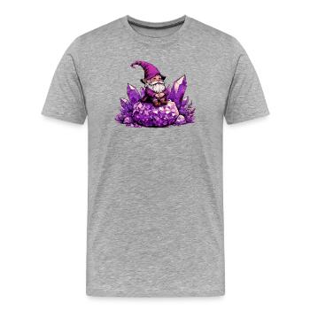 Gnome - T-shirt bio Premium Homme - gris chiné - Devant - Damien (186cm)