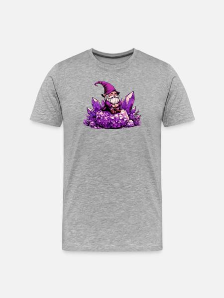 Gnom - Männer Premium Bio T-Shirt - Grau meliert