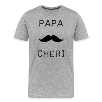 HAPPY FATHER'S DAY. DAD. FATHER's DAY - Men's Premium Organic T-Shirt - heather grey - Front - Damien (186cm)