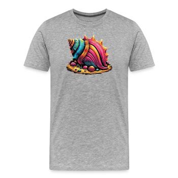 Shell - Men's Premium Organic T-Shirt - heather grey - Front - Damien (186cm)