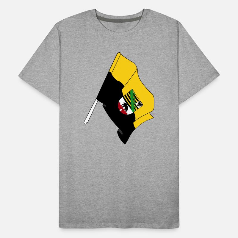 Drapeau de la Saxe-Anhalt T-shirt bio Premium Homme