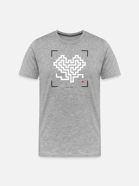 Retro snake - Men's Premium Organic T-Shirt - heather grey